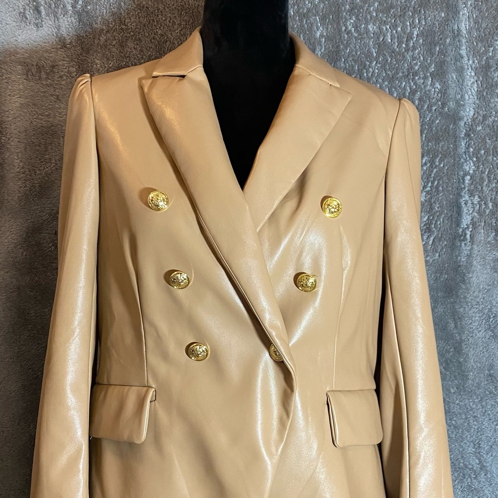Rachael Zoe Faux Leather Blazer Sz. M 🤎